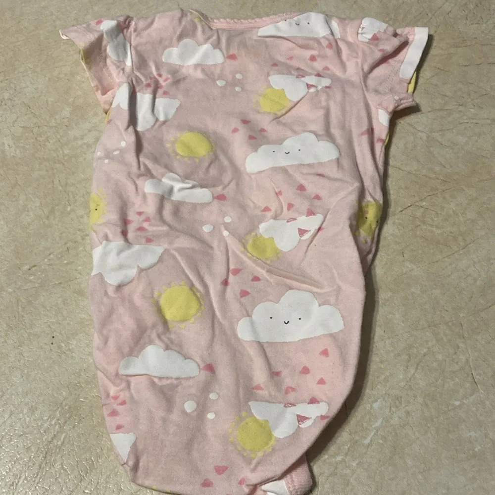 3 months printed onesie